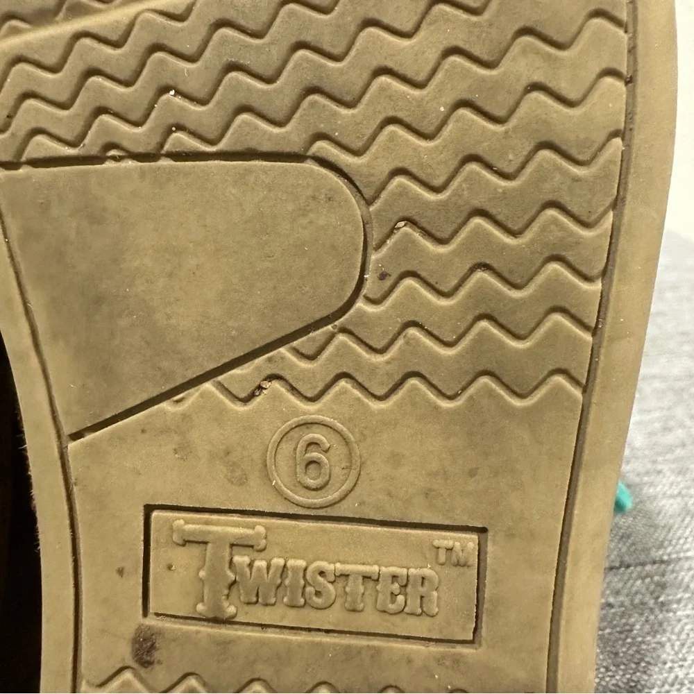 Twister Cassidy Kids Brown and Turquoise Moccasin Boots